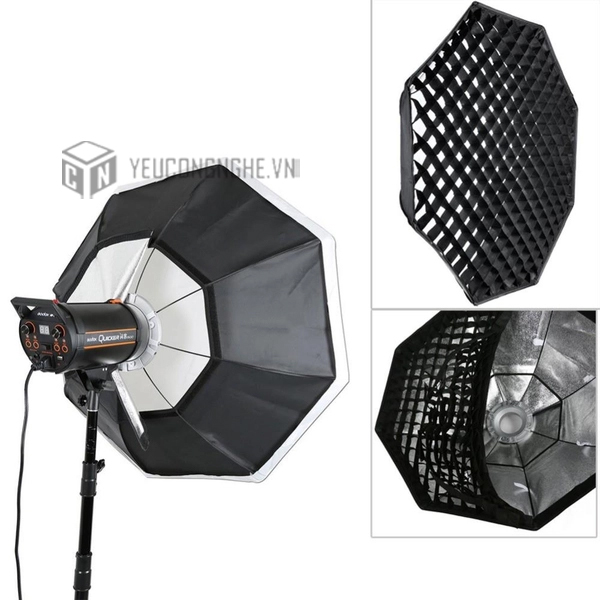 Softbox bát giác Godox đường kính 120cm kèm Grid lưới tổ ong