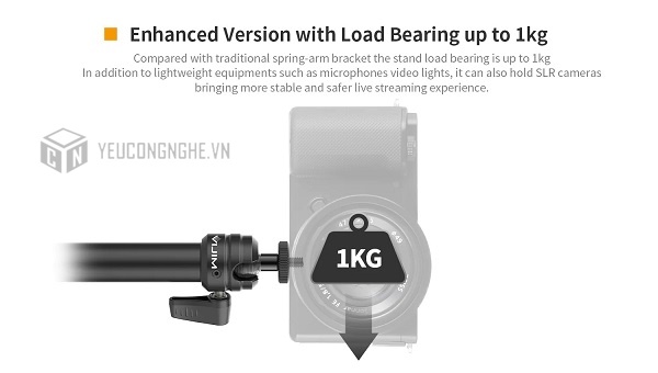 VIJIM LS02 - Chân quay Top Shot có kẹp cạnh bàn