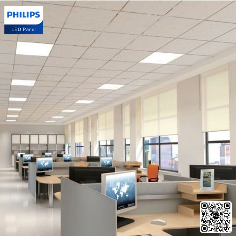 lap-dat-den-led-panel-philips-cho-ngan-hang-vietcombank
