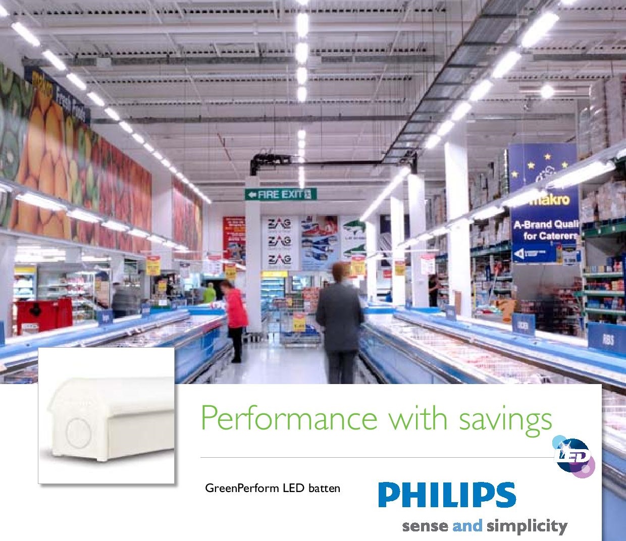 bộ máng đèn LED T8 Philips liền thân lắp trực tiếp
