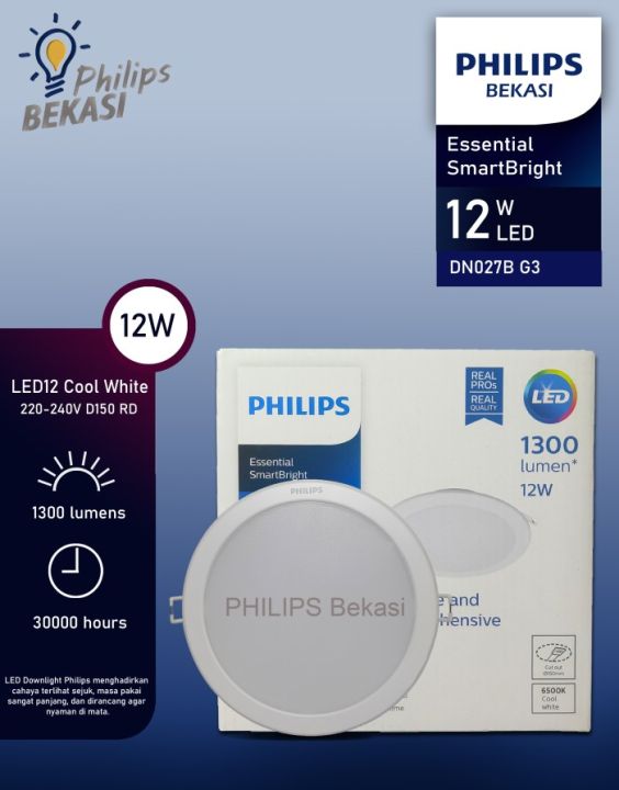 Đèn LED âm trần Philips DN027B G3 LED12 12W D150