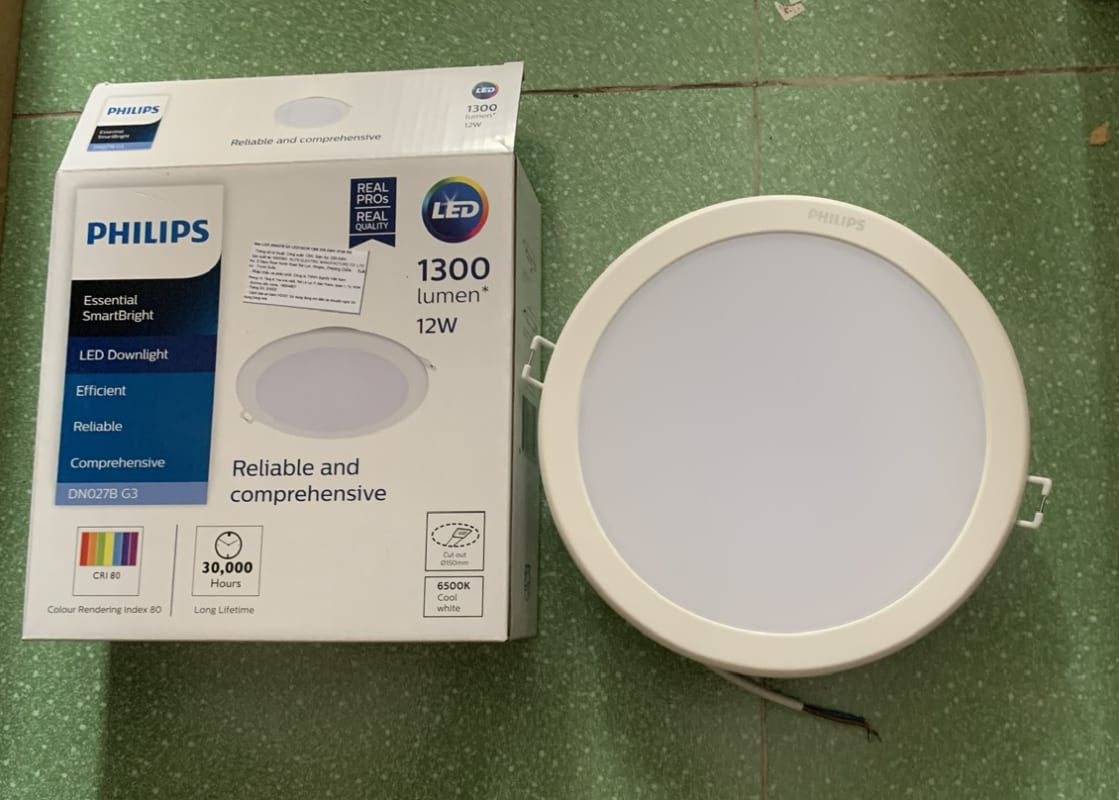 Đèn LED âm trần Philips DN027B G3 LED12 12W D150