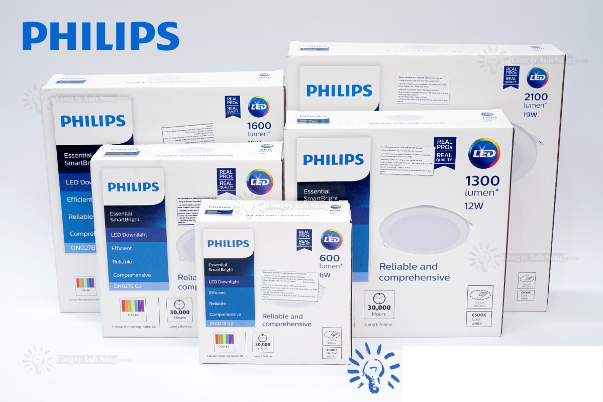 Đèn LED âm trần Philips DN027B G3 15W khoét lỗ 175mm
