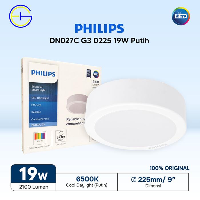 đèn LED ốp trần Philips DN027C G3 LED20 19W D225 chính hãng