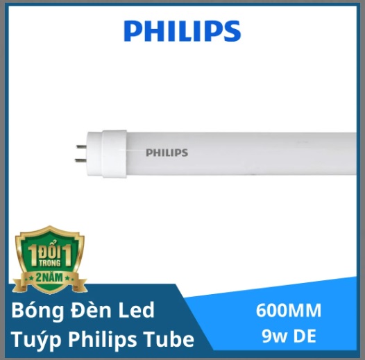 Bóng LED tuýp Philips DE 600mm 9W T8 G13 chính hãng