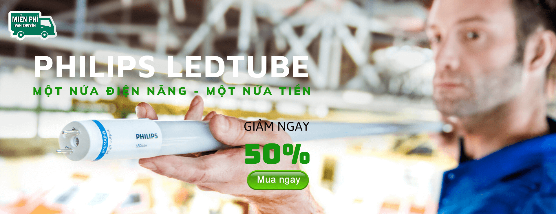 Đèn LED tuýp Philips DE HO 1200mm 22W T8 G13 C chính hãng