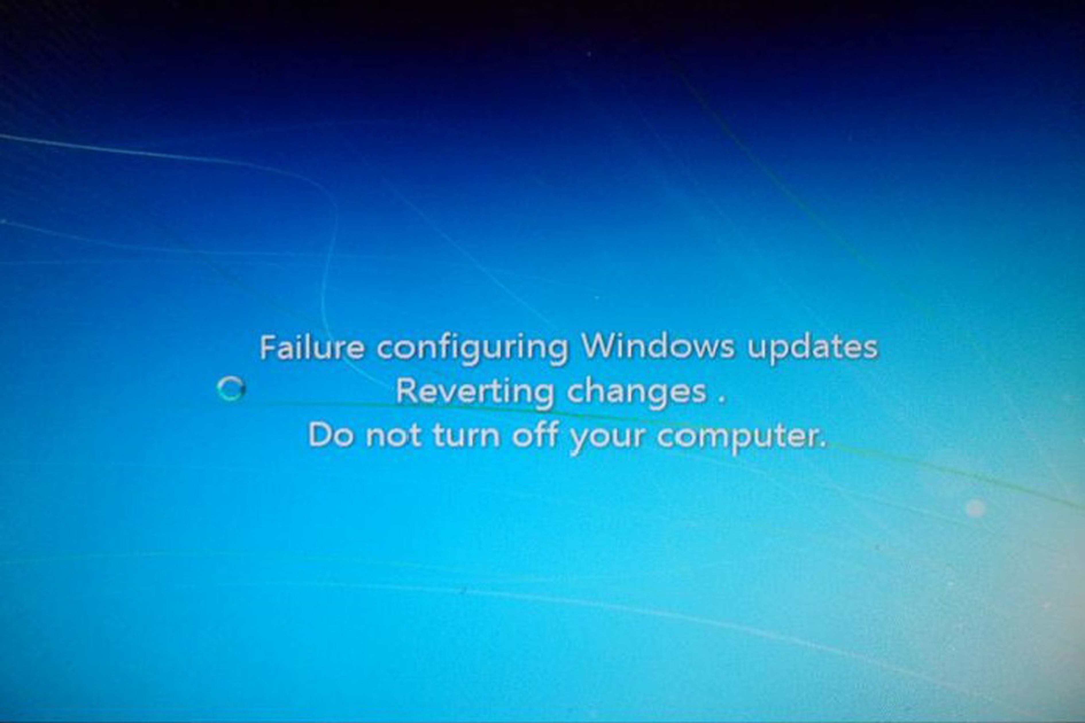 failure configuring windows updates windows 7