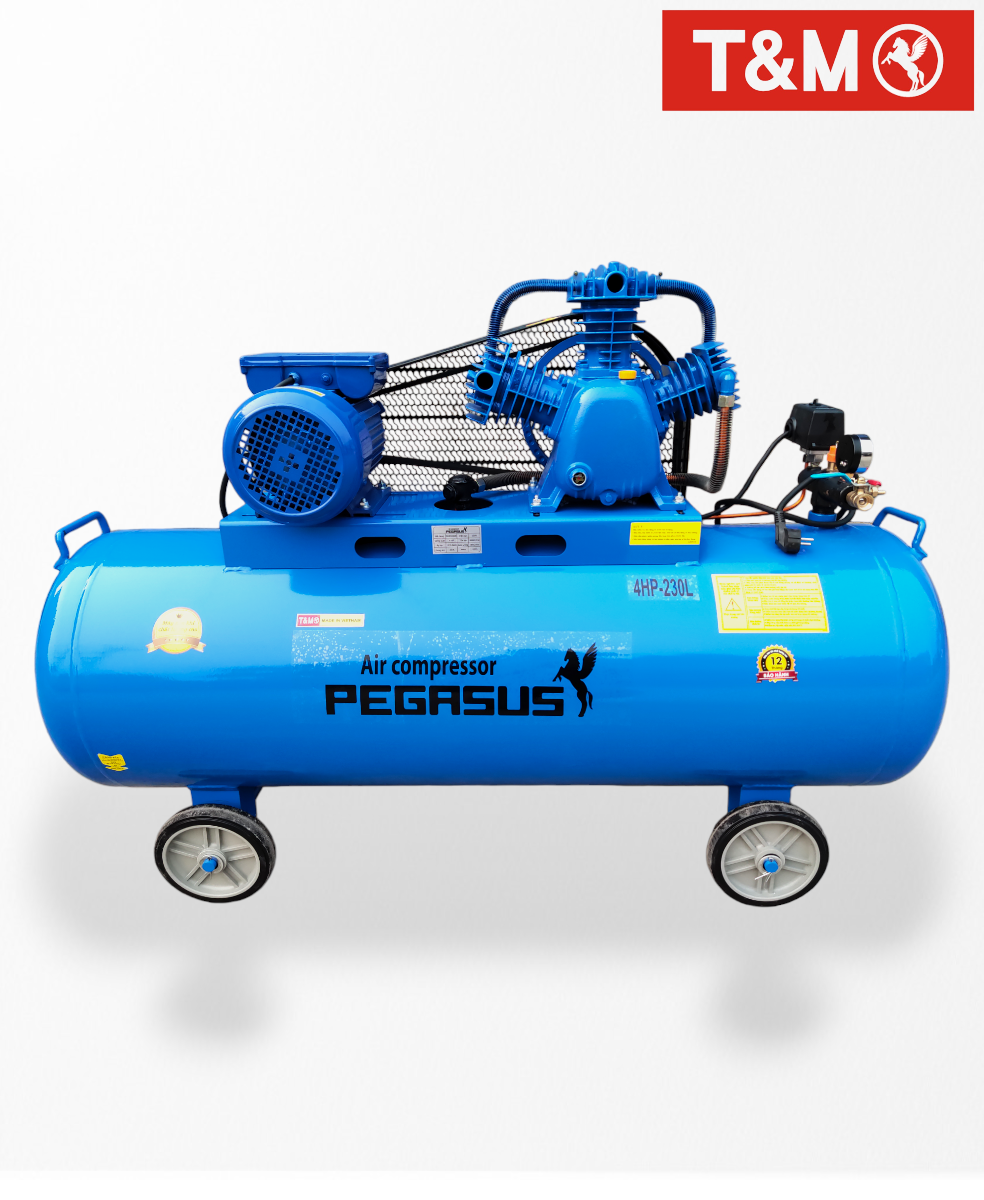 Máy nén khí dây đai đầu nén 3 pha TM-W-0.36/12.5-230L