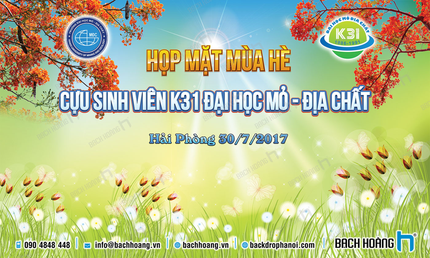 Mẫu thiết kế backdrop họp lớp - phông họp lớp đẹp