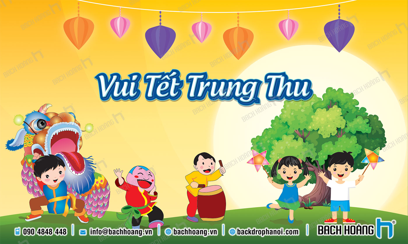 Backdrop Tết Trung Thu Đẹp