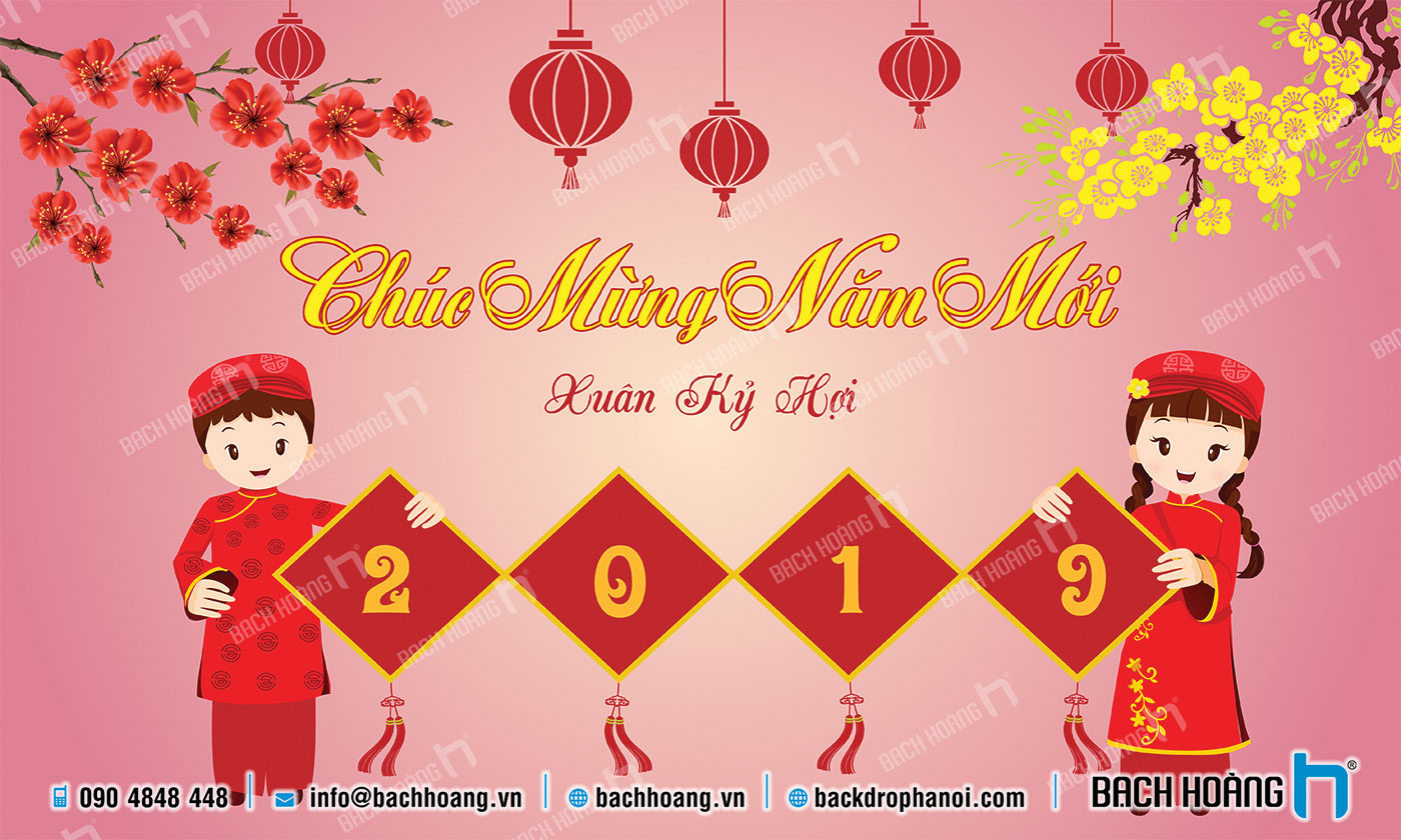 thiết Kế Background, Backdrop Phông Chúc Mừng Năm Mới