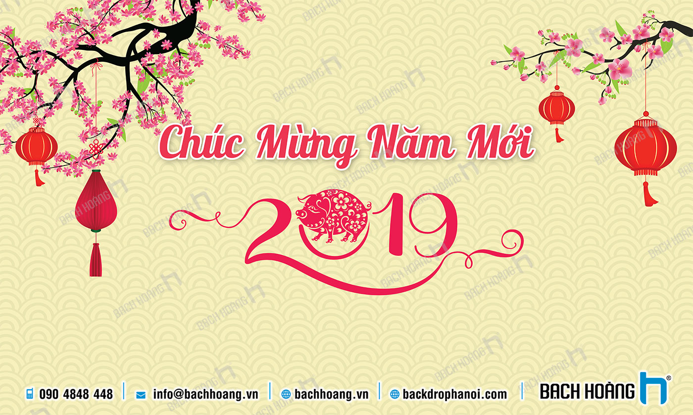 thiết Kế Background, Backdrop Phông Chúc Mừng Năm Mới