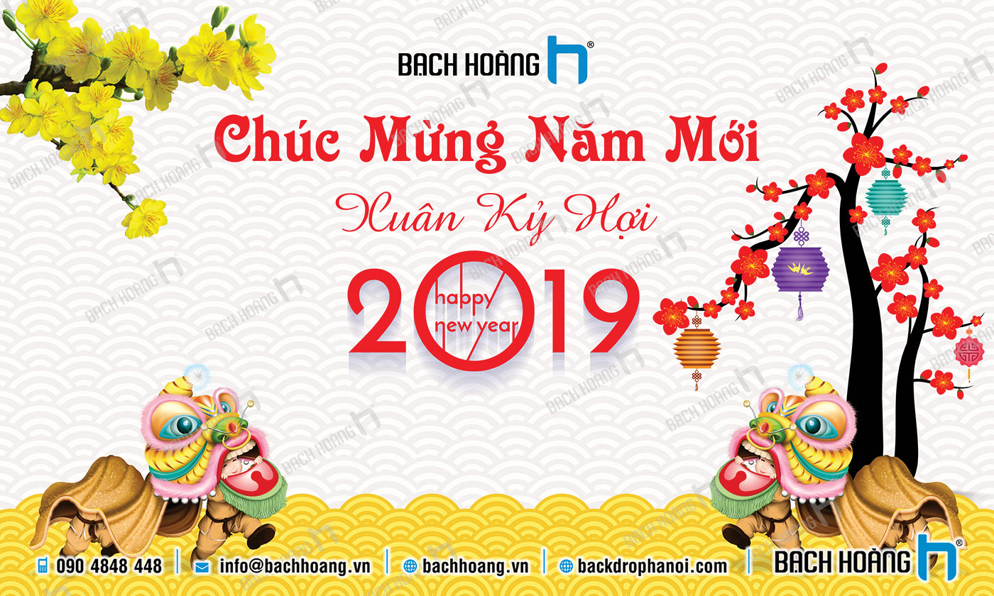 thiết Kế Background, Backdrop Phông Chúc Mừng Năm Mới