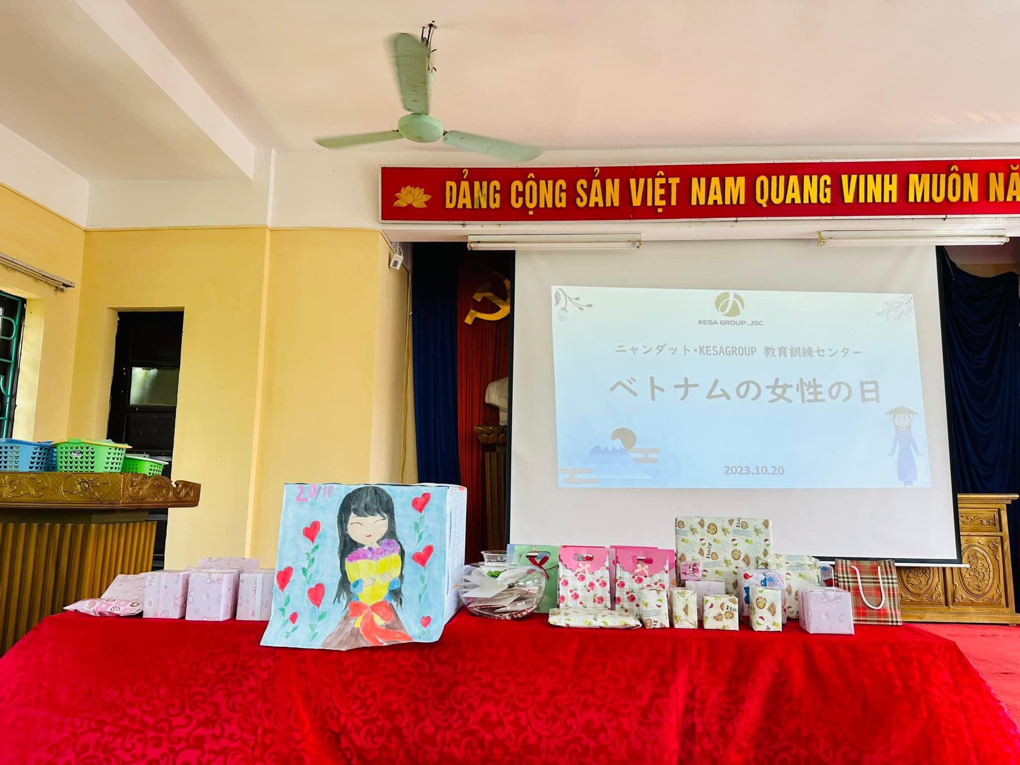 Hoà chung vào không khí chào mừng ngày phụ nữ Việt Nam 20/10 tại Trung tâm đào tạo Nhân Đạt - Kesa Group. 💐