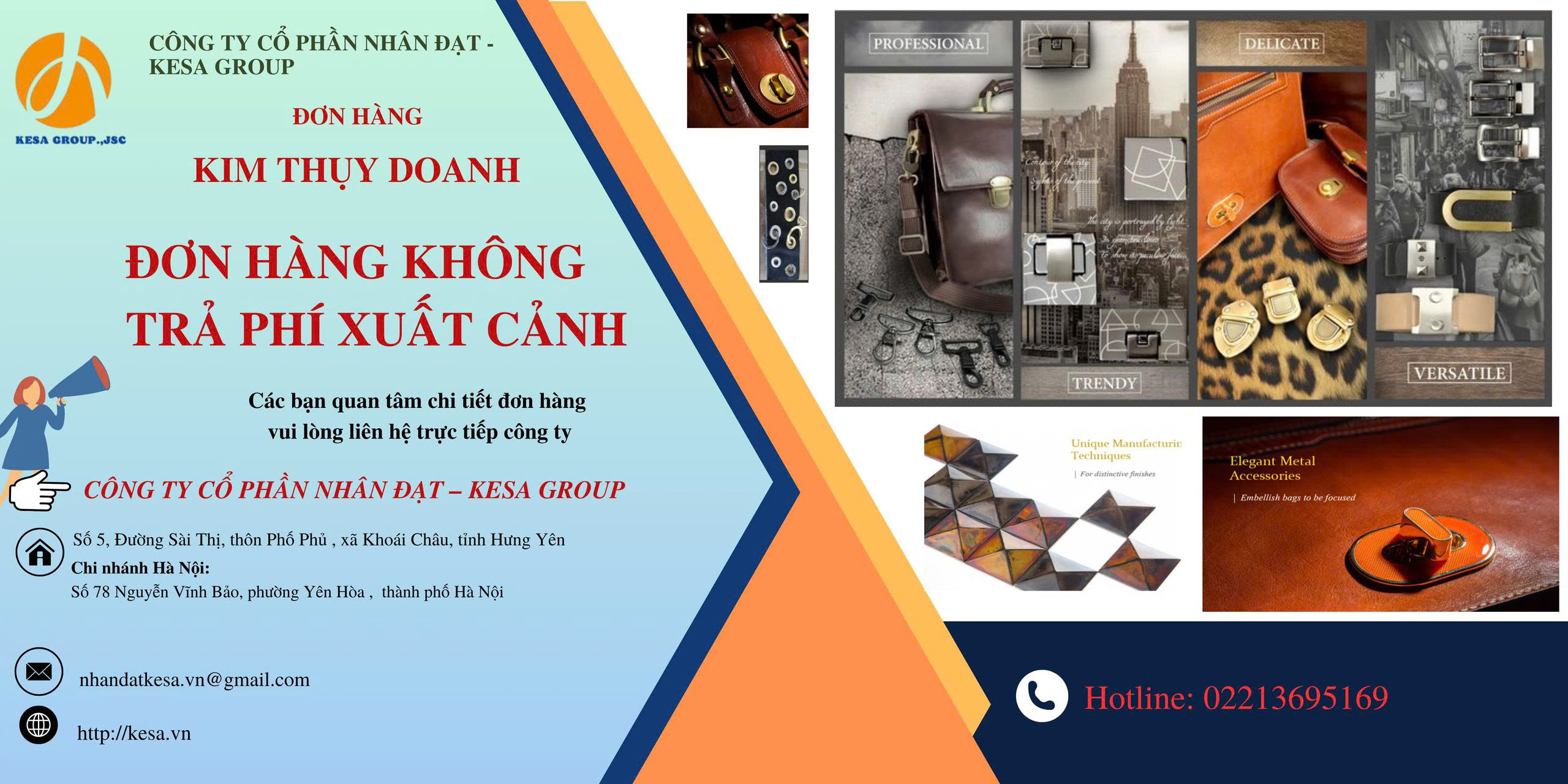 ĐƠN HÀNG KIM THỤY DOANH - ĐƠN HÀNG KHÔNG TRẢ PHÍ XUẤT CẢNH