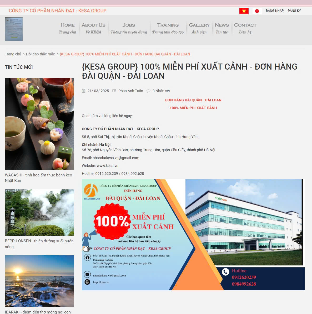 tuyển đơn hàng miễn phí nhà máy Đài Quận