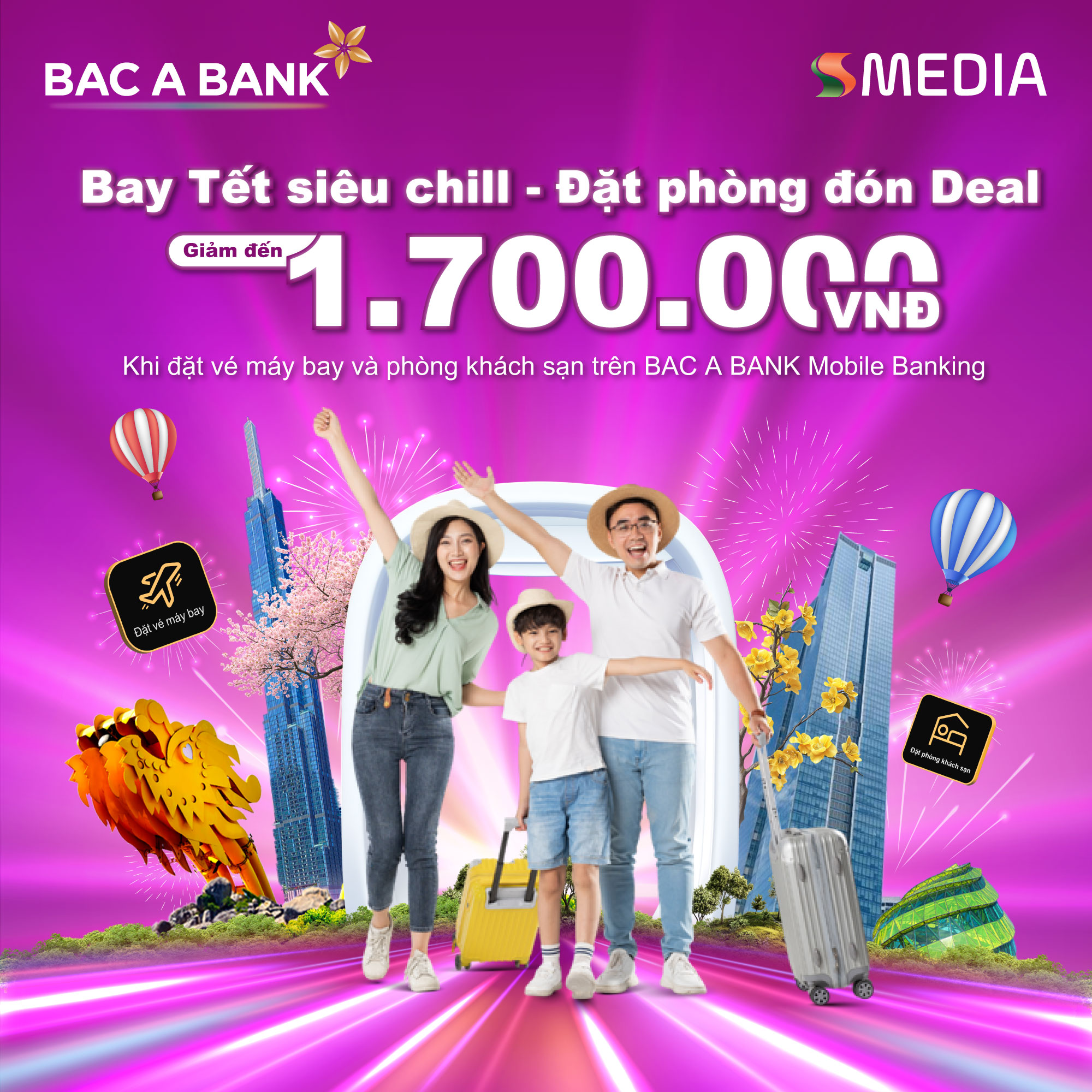 BAY TẾT SIÊU CHILL - ĐẶT PHÒNG ĐÓN DEAL