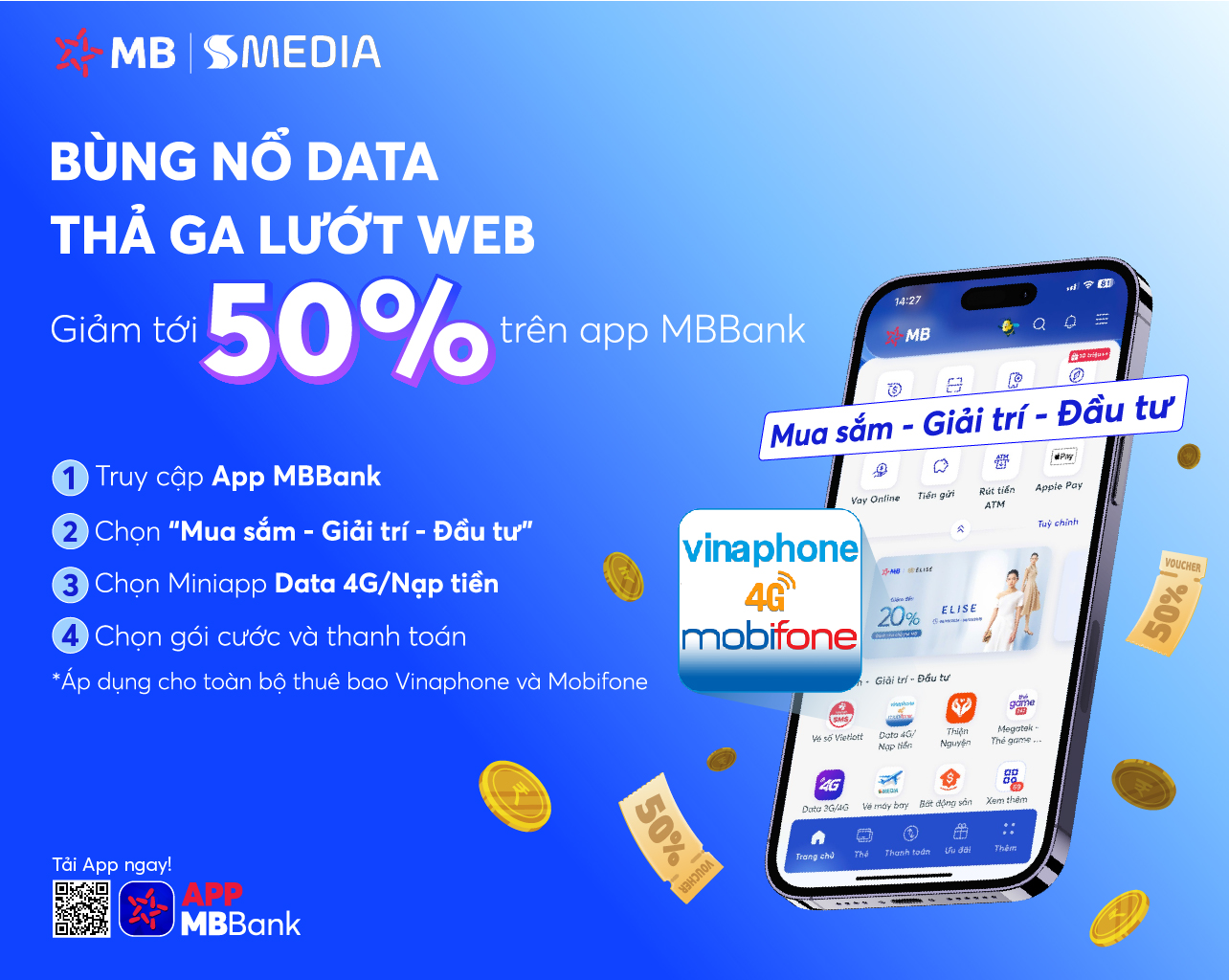 BÙNG NỔ DATA - THẢ GA LƯỚT WEB CÙNG MBBANK
