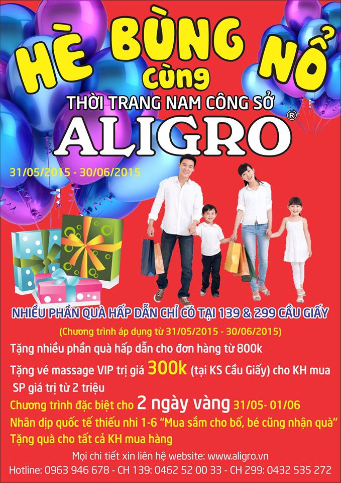 Hè Bùng Nổ cùng ALIGRO