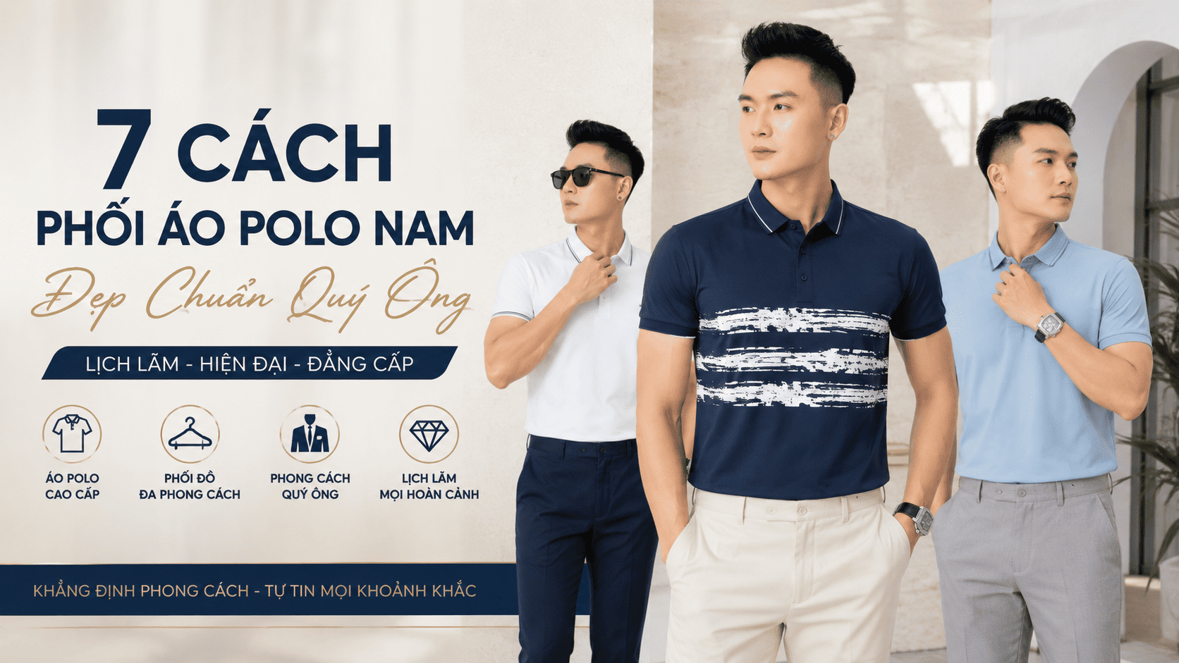 7 Cách Phối Áo Polo Nam Đẹp Chuẩn Quý Ông