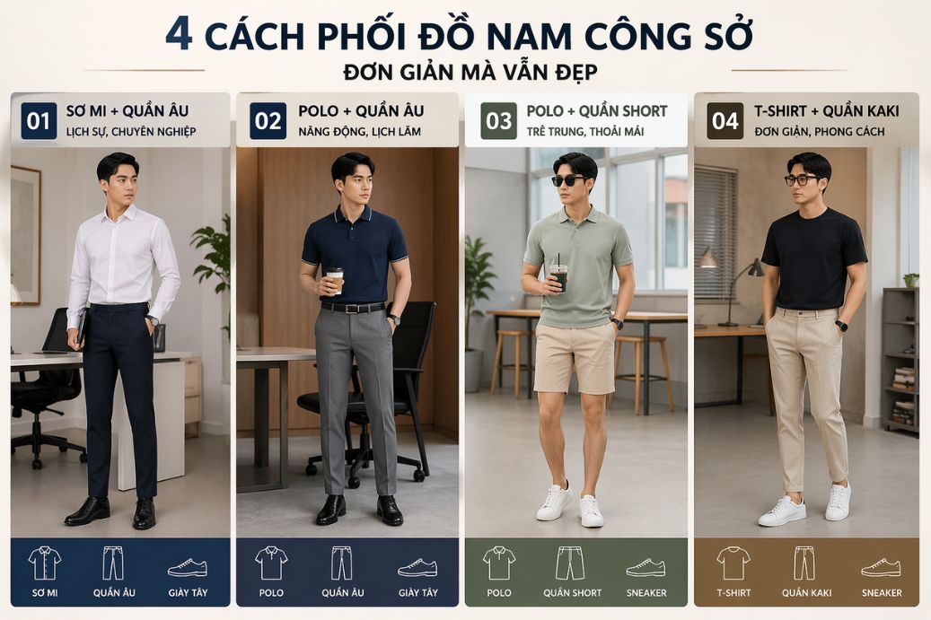 5 Cách Phối Đồ Nam Công Sở Đơn Giản Mà Vẫn Đẹp