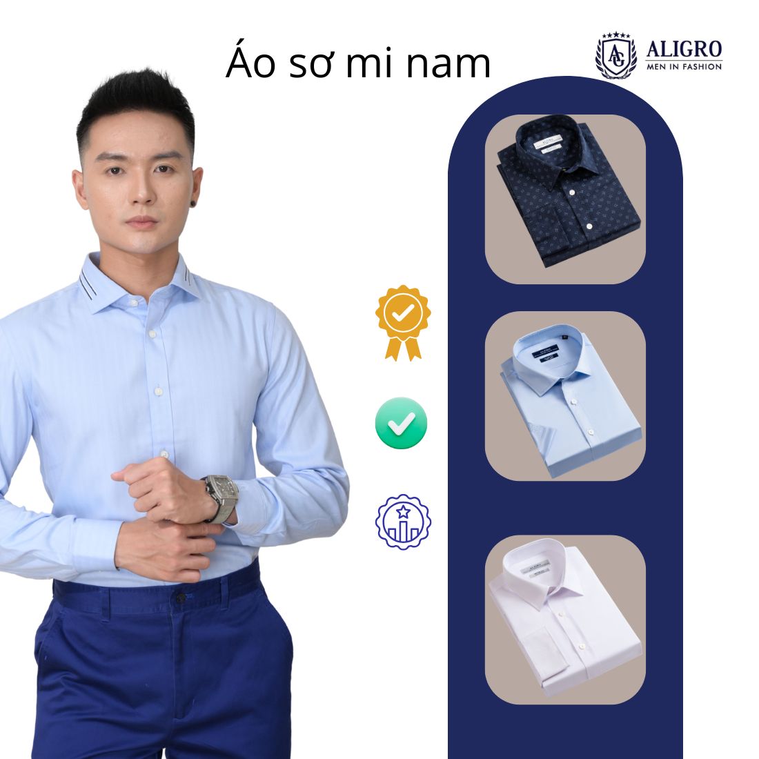 Bí quyết phối áo sơ mi nam với quần giúp outfit chuẩn soái ca