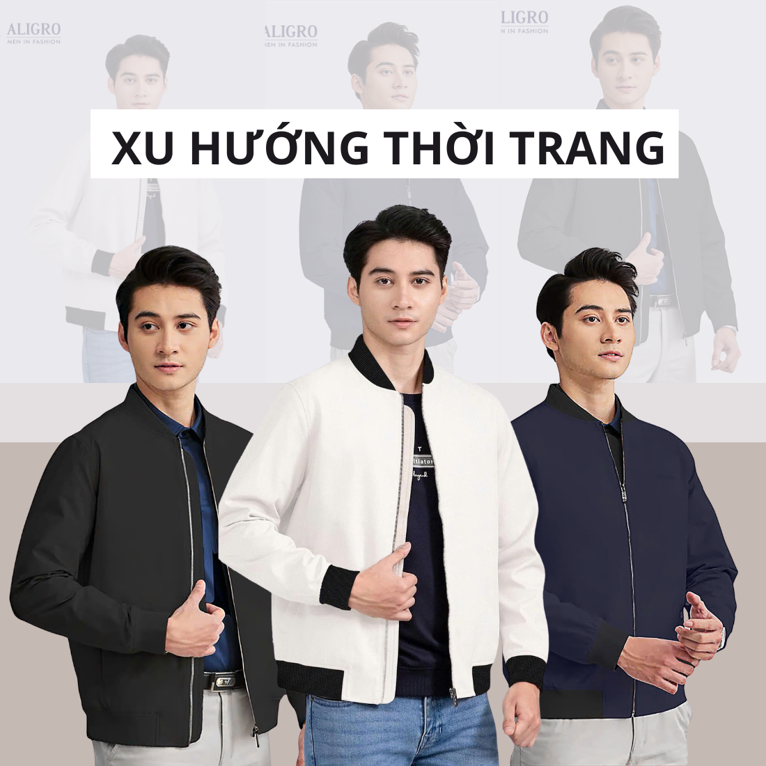 PHONG CÁCH TRẺ TRUNG BẮT ĐẦU TỪ ÁO BOMBER NAM ALIGRO