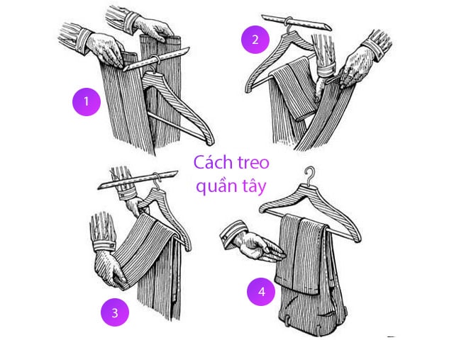 Cách treo quần âu