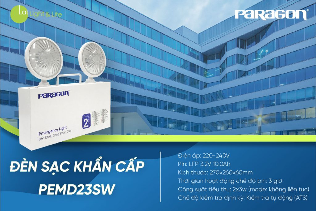 Đèn Chiếu Sáng Sự Cố Paragon – Giải Pháp An Toàn, Hiệu Quả Cho Mọi Công Trình