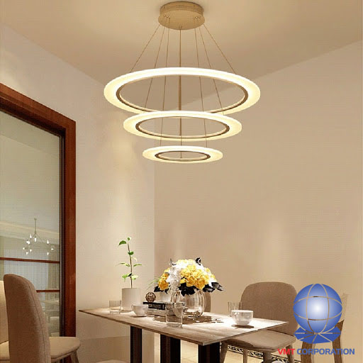 Ứng dụng đèn thả trần hiện đại trong trang trí không gian