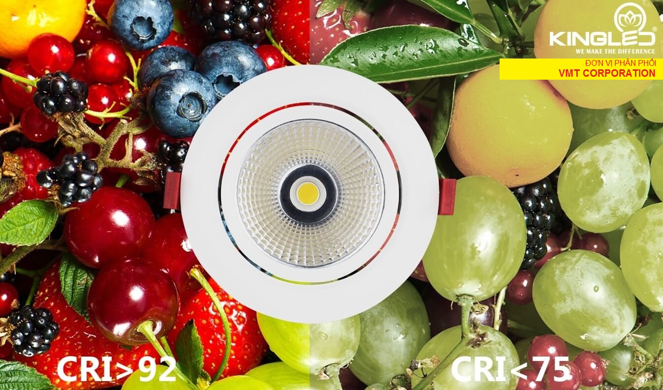 Đèn led chiếu rọi Opal chỉ số hoàn màu CRI 92