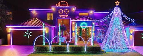 Đèn LED dây 5050 trang trí ngoại thất chào đón Noel