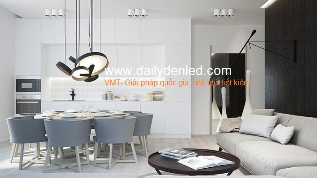 đèn ống bơ led vỏ trắng ứng dụng