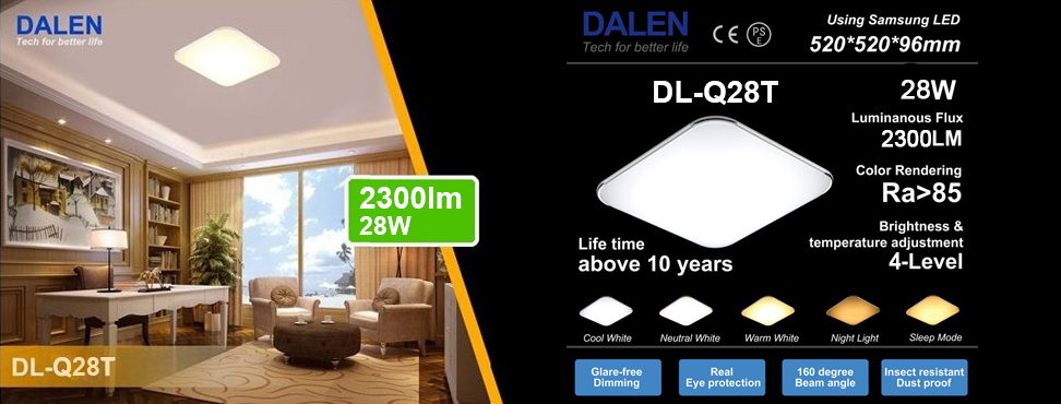 đèn LED ốp trần DL-Q28T