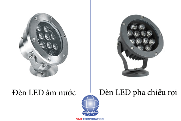 phân biệt giữa đèn âm nước với đèn sân vườn