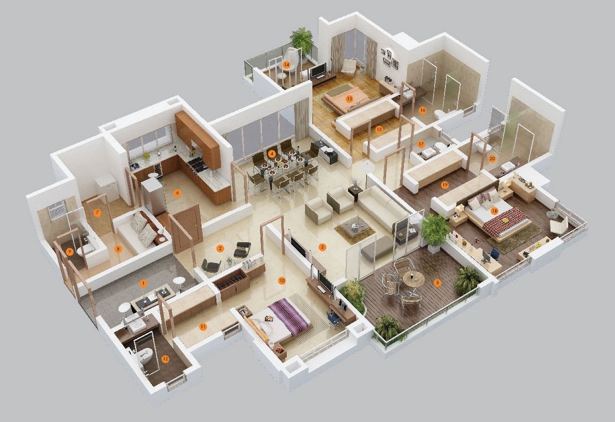 Mẫu căn hộ phù hợp với gia đình 3 thế hệ