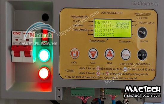 Máy sấy 3 cảm biến Mactech, sấy cho nhiệt độ đồng đều hơn