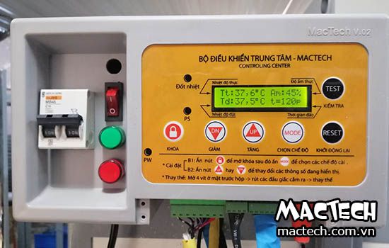 Cách cài đặt độ ẩm trên máy ấp trứng Mactech