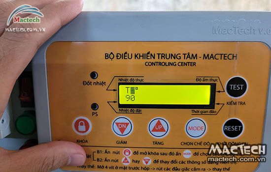 Hướng dẫn cài đặt thông số công suất trên bộ điều khiển máy sấy Mactec