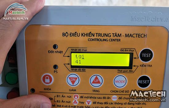 Hướng dẫn cài đặt thông số công suất trên bộ điều khiển máy sấy Mactec
