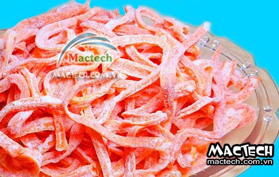 Máy sấy mứt đu đủ Mactech, sấy khô nhanh cho màu đẹp