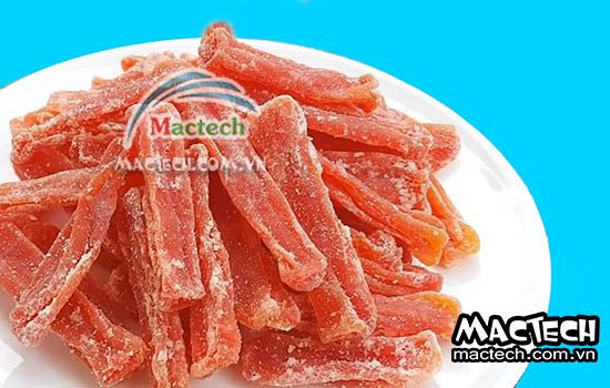 Máy sấy mứt đu đủ Mactech, sấy khô nhanh cho màu đẹp