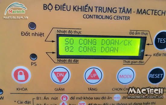 Hướng dẫn cài đặt nhiệt độ và thời gian sấy trên máy sấy Mactech