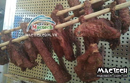 Nhiệt độ sấy thịt bò khô bằng máy sấy Mactech bao nhiêu