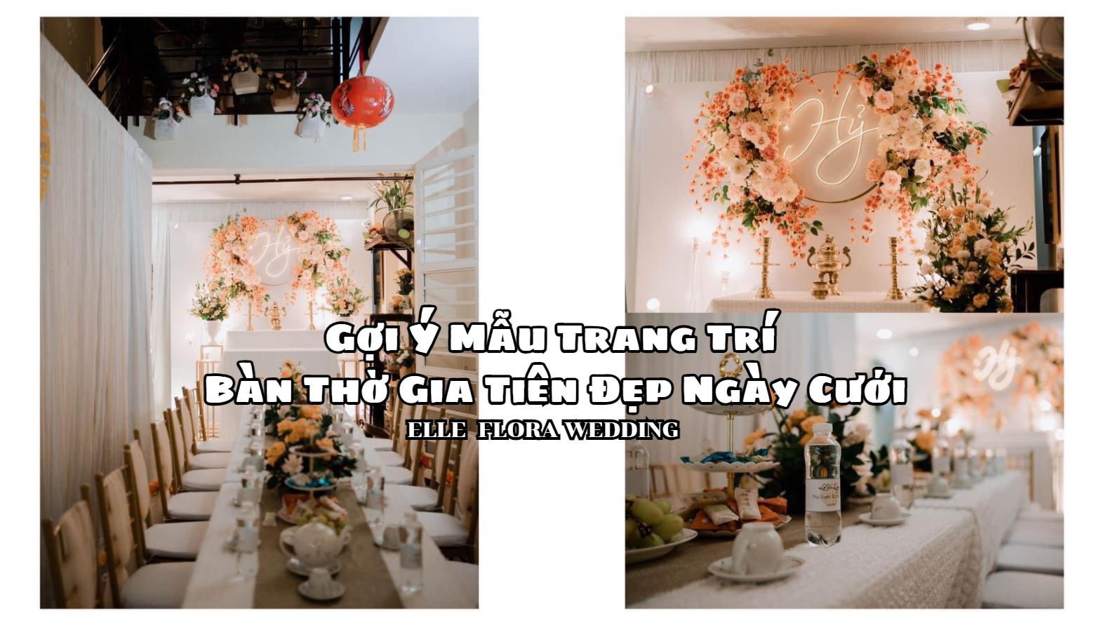 Cách Trang Trí Gia Tiên Màu Hồng Cam Cho Đám Cưới Ấn Tượng