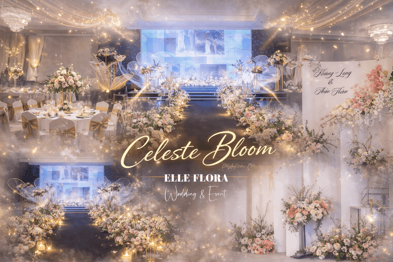 Celeste Bloom – Trang Trí Tiệc Cưới Luxury Tại Adora Luxury