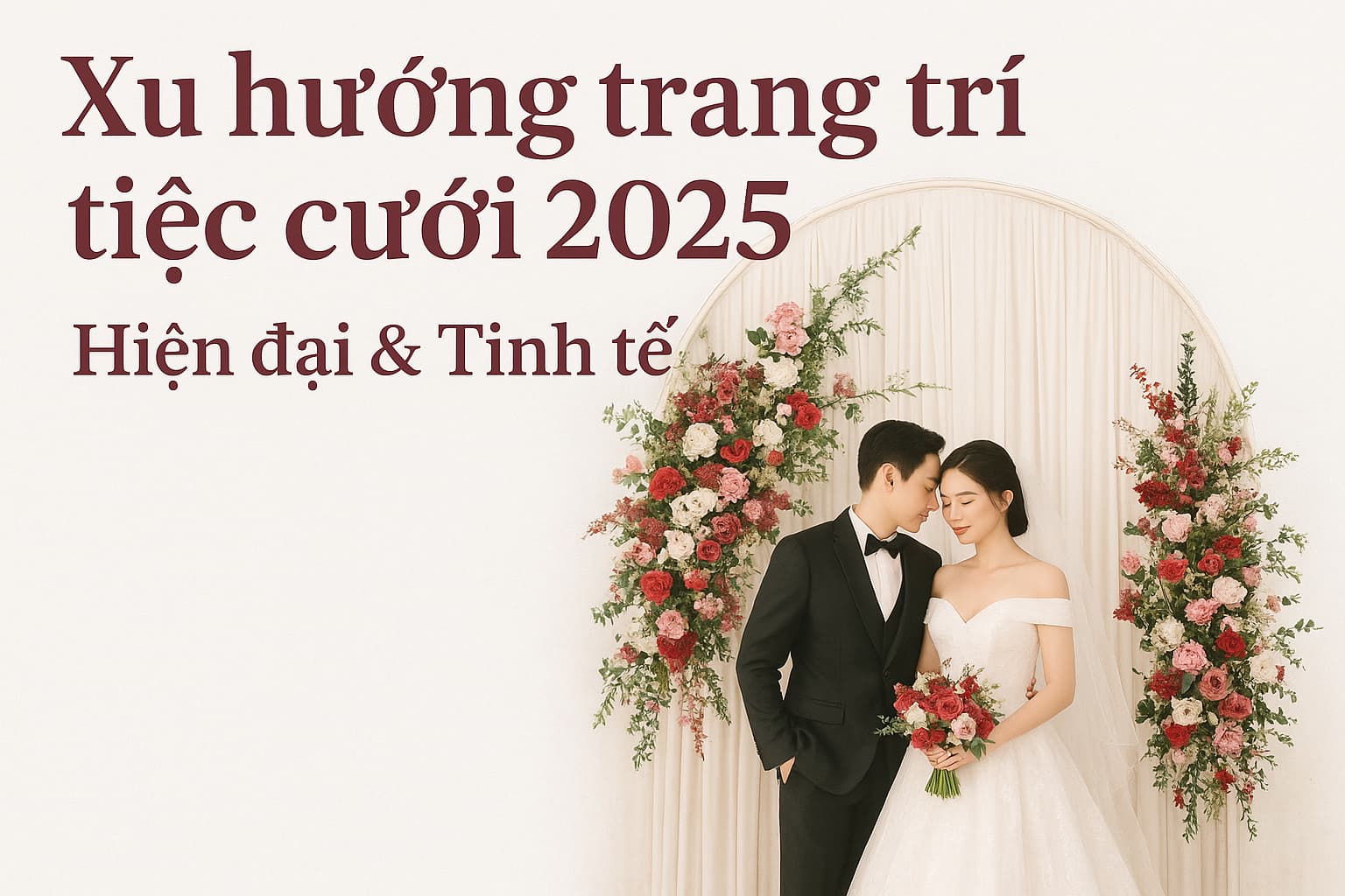 Xu hướng trang trí tiệc cưới 2025 | Phong cách hiện đại & tinh tế