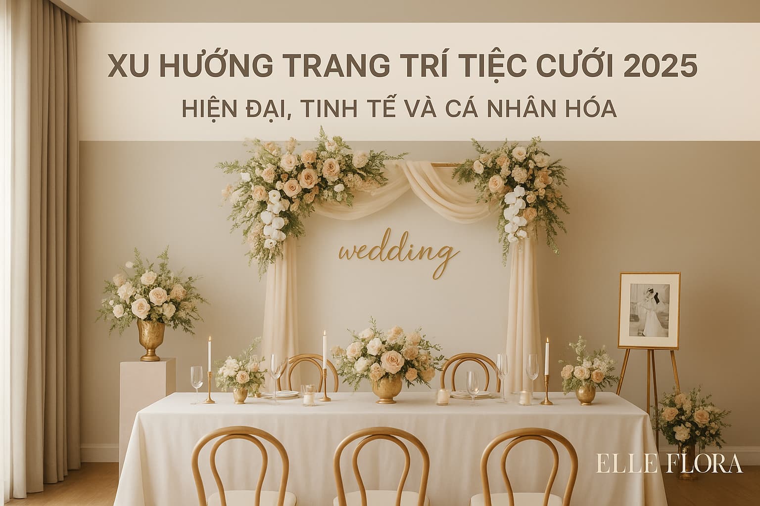 Xu Hướng Trang Trí Tiệc Cưới 2025 – Hiện Đại, Tinh Tế và Cá Nhân Hóa
