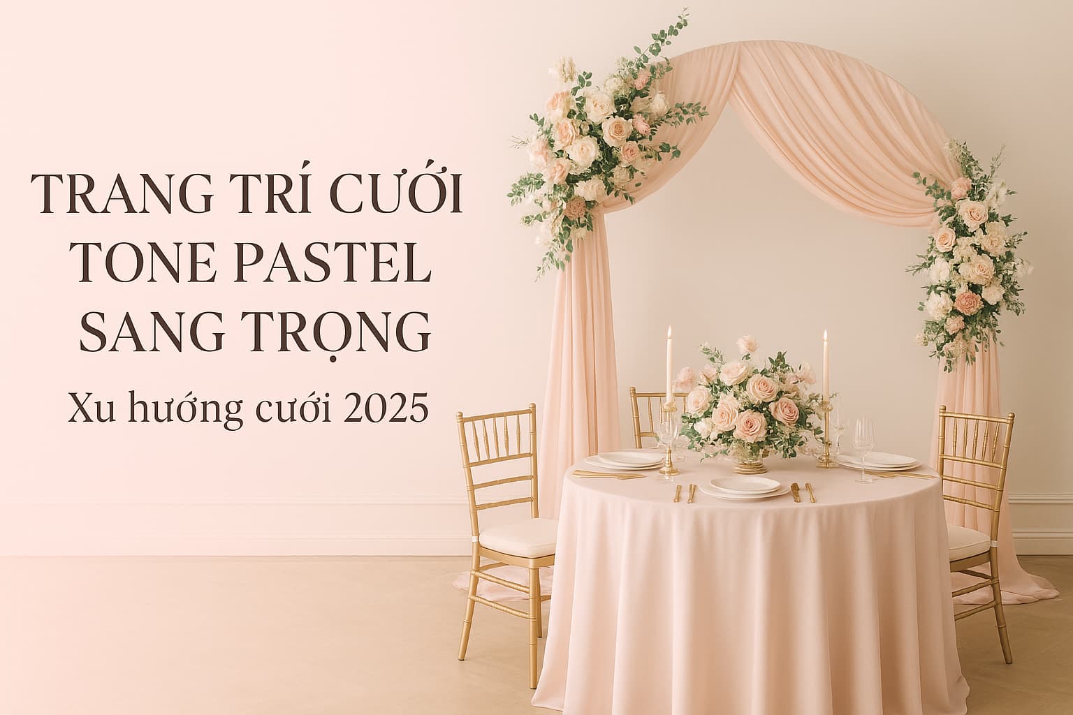 Trang Trí Cưới Tone Pastel Sang Trọng – Xu Hướng Cưới Hot 2025 | Elle Flora