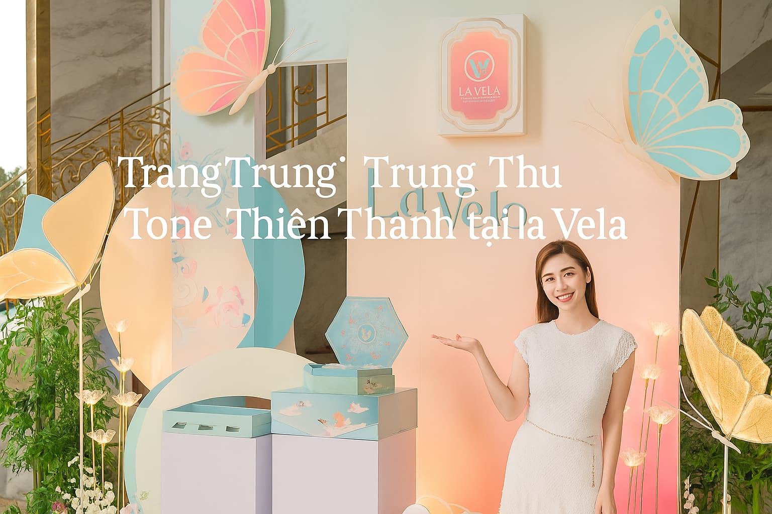 Trang Trí Trung Thu Tone Thiên Thanh Tại La Vela – Nét Chấm Phá Độc Đáo